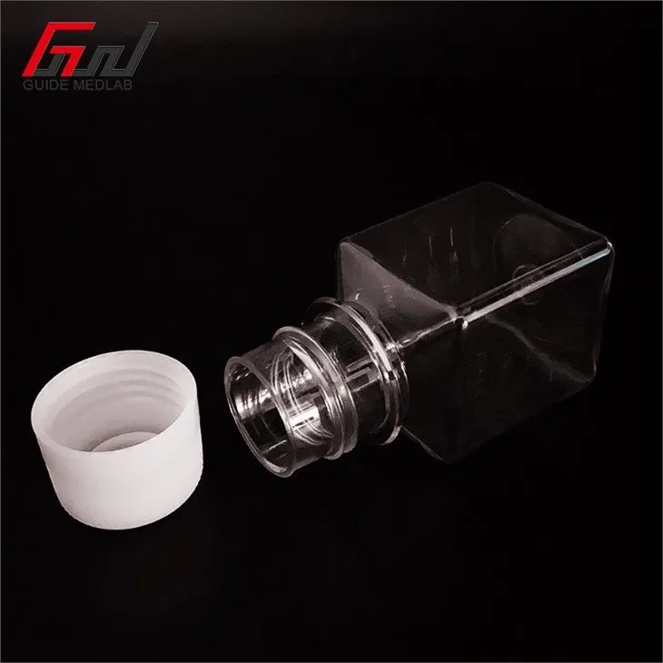 petg clear sqaure bottle with cap