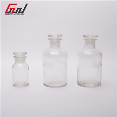 Ampolla de reactiu de vidre amb tapa de vidre